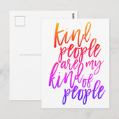 Carte Postale Les gens gentils sont mon genre de gens, Citation  (Devant / Derrière)