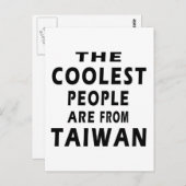 Carte Postale Les Gens Les Plus Cools Sont De Taïwan (Devant / Derrière)