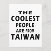 Carte Postale Les Gens Les Plus Cools Sont De Taïwan (Devant)