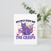 Carte Postale Les gens me donnent la chair de poule Chat effraya (Debout devant)