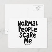 Carte Postale Les gens ordinaires me font peur (Devant / Derrière)