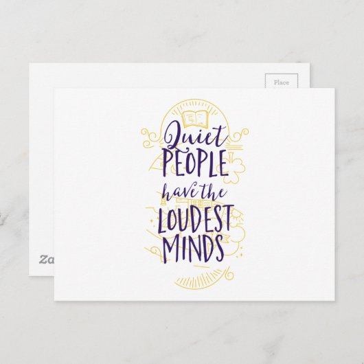 Carte Postale Les gens tranquilles ont l'esprit le plus bruyant (Devant / Derrière)