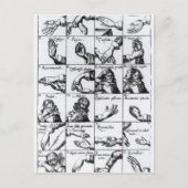 Carte Postale Les gestes pour miming John Bulwer 'Chrilogia (Devant)
