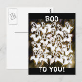 CARTE POSTALE LES GHOSTS DISENT BOO ! (Devant / Derrière)