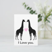 Carte Postale Les girafes amoureuses (Debout devant)