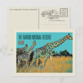 Carte Postale Les girafes du Kenya dans la réserve nationale de  (Devant / Derrière)