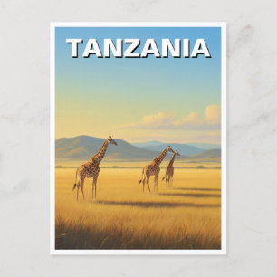 Carte Postale Les Giraffes du Parc National du Serengeti en Tanz