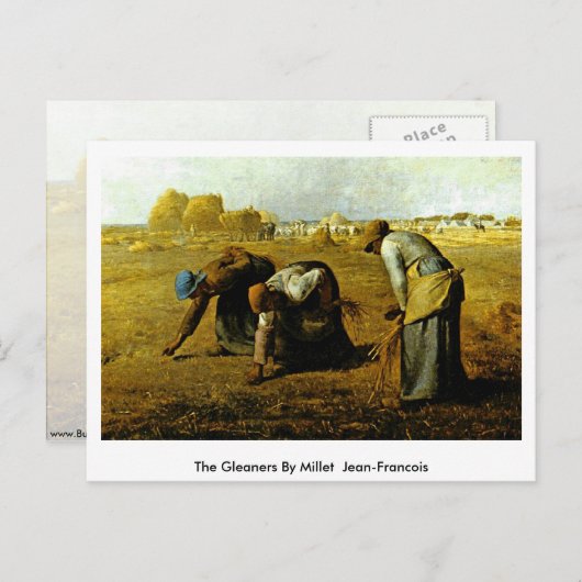 Carte Postale Les Gleaners De Millet (Ii) Jean-Francois (Devant / Derrière)