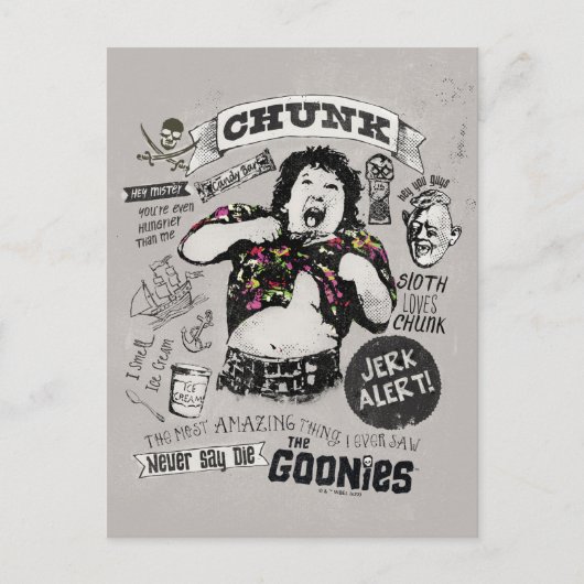 Carte Postale Les Goonies Chunk Retro Collage (Devant)