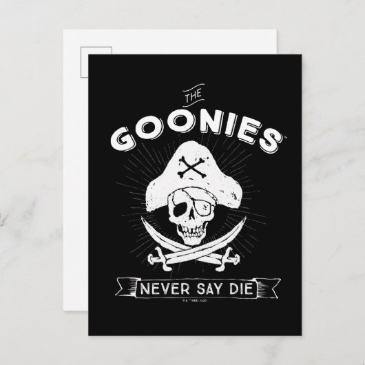Carte Postale Les Goonies "Ne jamais dire mourir" Pirate Badge (Devant / Derrière)