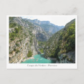 Carte Postale Les gorges du Verdon (Devant)
