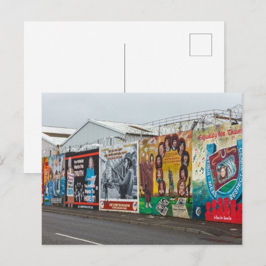 Carte Postale Les graffiti de Belfast (Devant / Derrière)