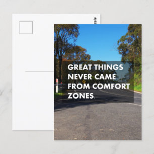 Carte Postale Les grandes choses ne sont jamais venues des zones