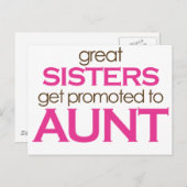 Carte Postale Les Grandes Soeurs Sont Promues À Tante (Devant / Derrière)