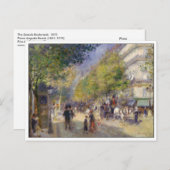 Carte Postale Les Grands Boulevards par Renoir (Devant / Derrière)