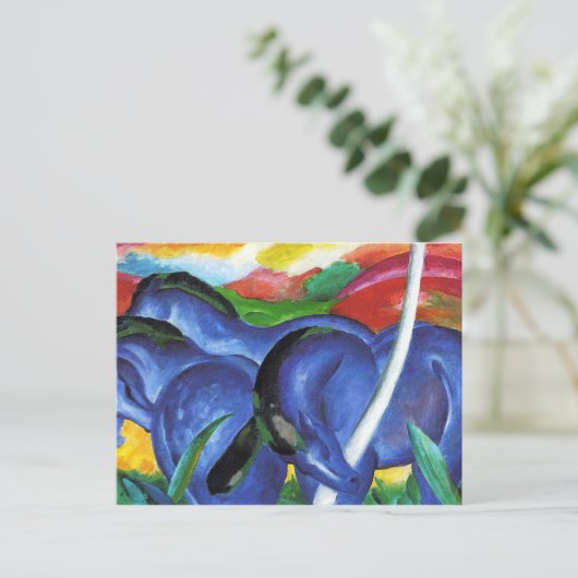 Carte Postale Les grands chevaux bleus de Franz Marc (Debout devant)