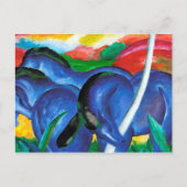 Carte Postale Les grands chevaux bleus de Franz Marc (Devant)