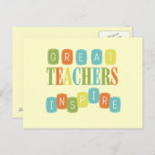 Carte Postale Les grands enseignants inspirent (Devant / Derrière)