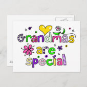 Carte Postale Les grands-mères sont spéciaux (Devant / Derrière)