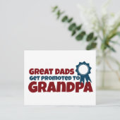 Carte Postale Les grands papas sont promus à grand-père (Debout devant)