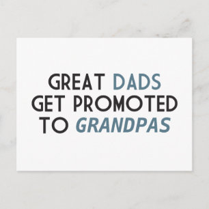Carte Postale Les grands papas sont promus aux grands papas