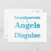 Carte Postale Les grands-parents sont des anges déguisés (Devant / Derrière)