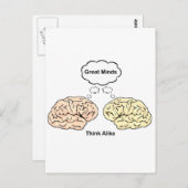 Carte Postale Les Grands Pensés Pensent Comme ! (Devant / Derrière)