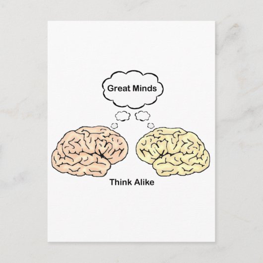 Carte Postale Les Grands Pensés Pensent Comme ! (Devant)