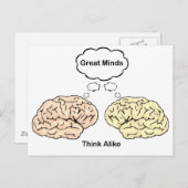 Carte Postale Les Grands Pensés Pensent Comme ! (Devant / Derrière)