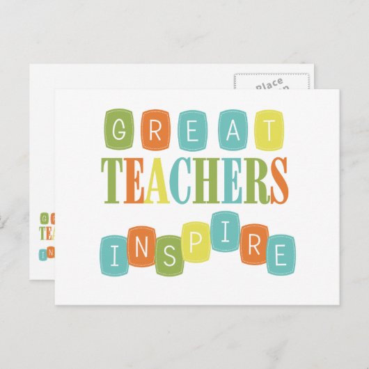 Carte Postale Les grands professeurs inspirent (Devant / Derrière)