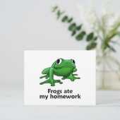 Carte Postale Les grenouilles ont mangé mes devoirs (Debout devant)