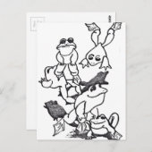 Carte Postale Les grenouilles qui bondissent (Devant / Derrière)
