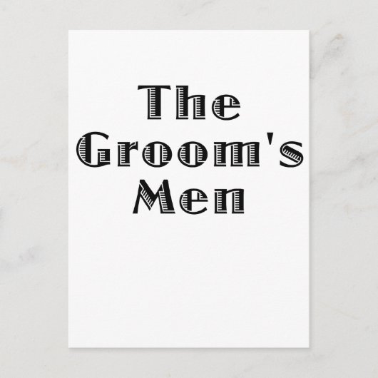Carte Postale Les Groomsmen (Devant)