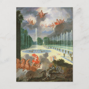 Carte Postale Les Groves de Versailles. Vue du pool de dragons