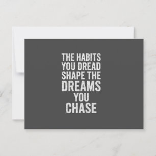 Carte Postale Les habitudes que vous craignez - Citation Motivat