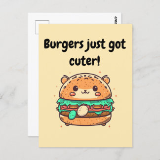 Carte Postale Les hamburgers sont devenus plus mignons ! - Hamst