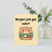 Carte Postale Les hamburgers sont devenus plus mignons ! - Hamst (Debout devant)