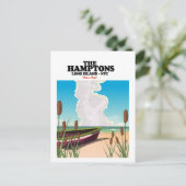 Carte Postale Les Hamptons Long Island NYC, affiche de voyage. (Debout devant)