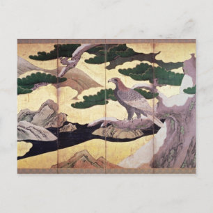 Carte Postale Les Hawks dans les Pins, 6 panneaux d'écran pliant