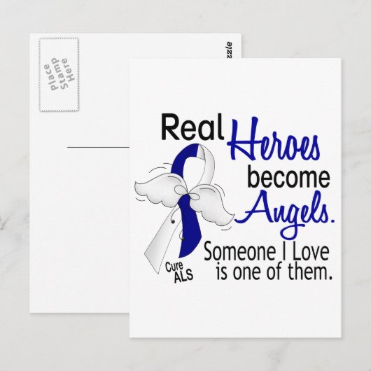 Carte Postale Les héros deviennent des anges ALS (Devant / Derrière)