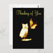 Carte Postale Les hiboux pensent à vous (Devant / Derrière)