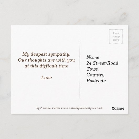 Carte Postale Les hiboux pensent à vous (Dos)