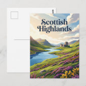 Carte Postale Les Highlands d'Écosse (Devant / Derrière)