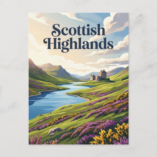 Carte Postale Les Highlands d'Écosse (Devant)