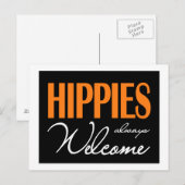 Carte Postale Les hippies sont toujours les bienvenus (Devant / Derrière)