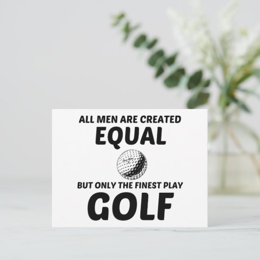 CARTE POSTALE LES HOMMES CRÉÉS ÉGAUX MAIS LES MEILLEURS JOUENT A (Debout devant)