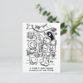 Carte Postale Les hommes de l'espace écoutent frapper à la porte (Debout devant)