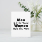 Carte Postale Les Hommes Dirigent Le Monde Les Femmes Dirigent L (Debout devant)