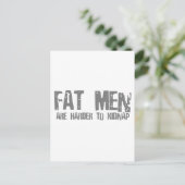 Carte Postale Les hommes gras sont plus difficiles à faire la si (Debout devant)