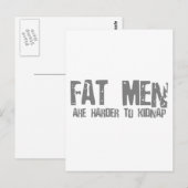 Carte Postale Les hommes gras sont plus difficiles à faire la si (Devant / Derrière)